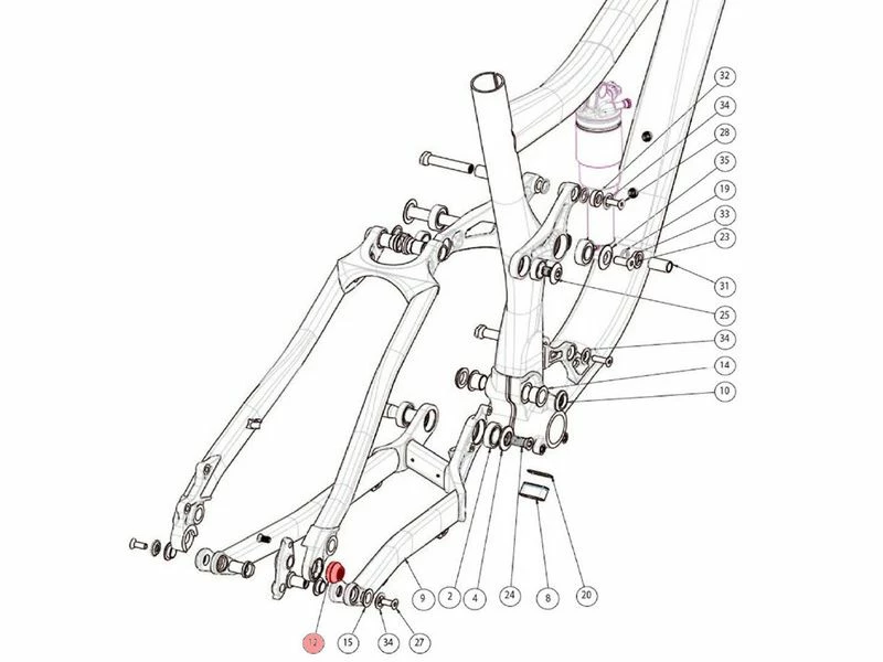 Rocky Mountain Ecrou Pour Axe De Roue Arrière Type Shimano (Slayer/Element/Thunderbolt/Altitude) 4 Rocky Mountain Ecrou Pour Axe De Roue Arrière Type Shimano (Slayer/Element/Thunderbolt/Altitude) – Image 2