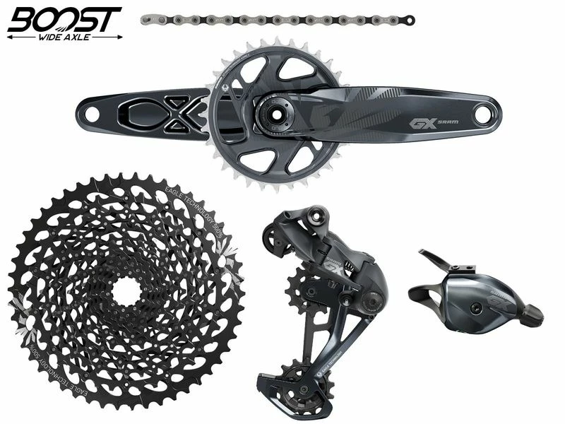 Sram Groupe GX Eagle Gris Lunar 1x12v Avec Pédalier DUB Boost 32T 3 Sram Groupe GX Eagle Gris Lunar 1x12v Avec Pédalier DUB Boost 32T